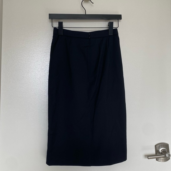 Burberry Black Pencil Skirt US Size 2 - Picture 3 of 13